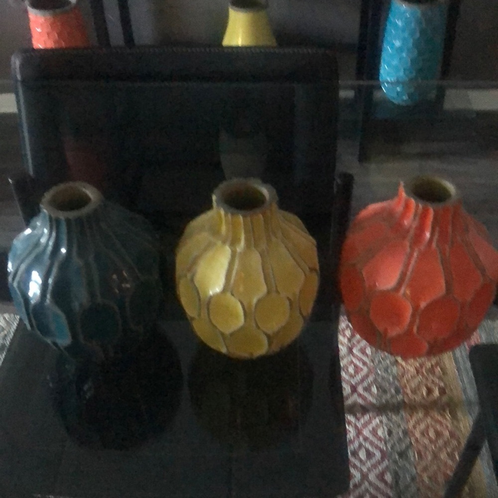 west elm small vases (three)